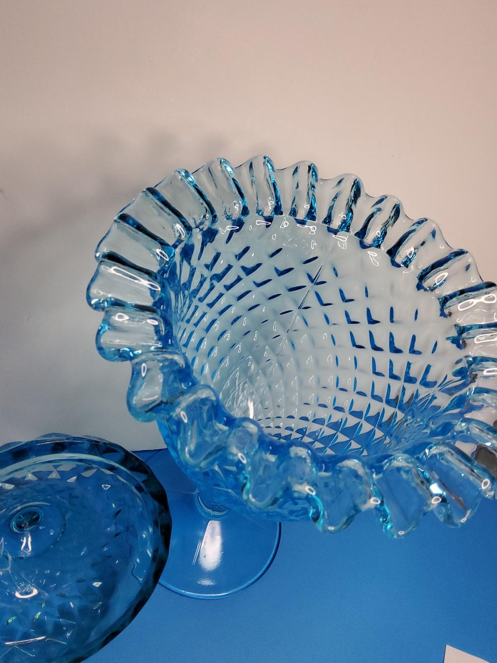 Viking Glass Yesteryear Lidded Compote. - Picture 5 of 8